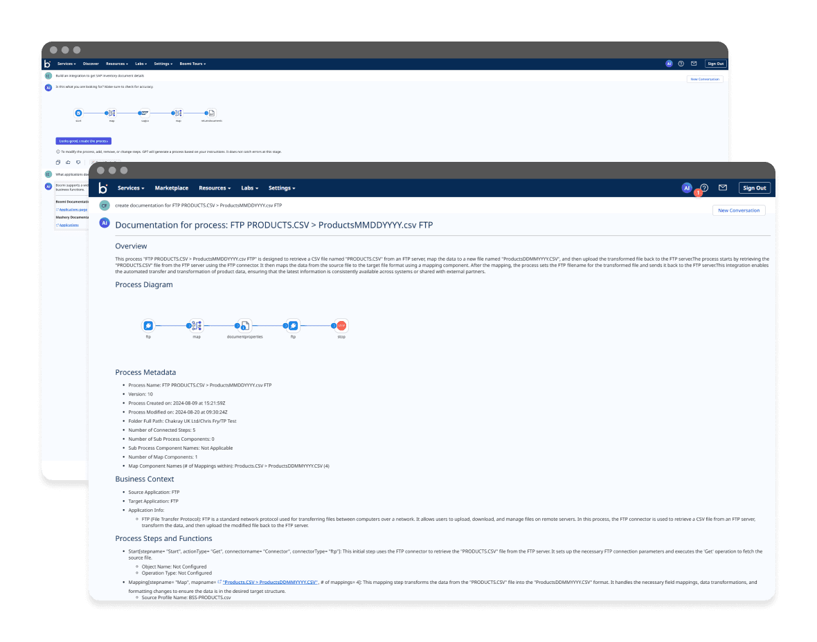 Boomi AI mockup