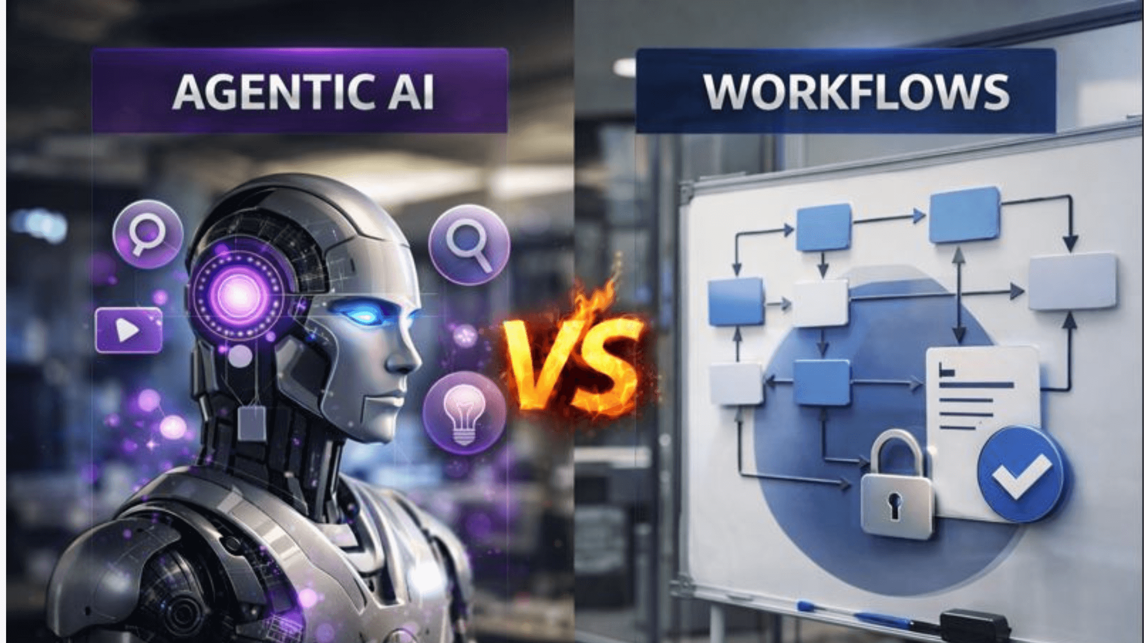 Agentic AI vs Workflows: When to use AI Agents and when Traditional Automation works better